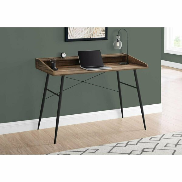 Daphnes Dinnette 48 in. Metal Computer Desk Brown Reclaimed Wood - Black DA3070858